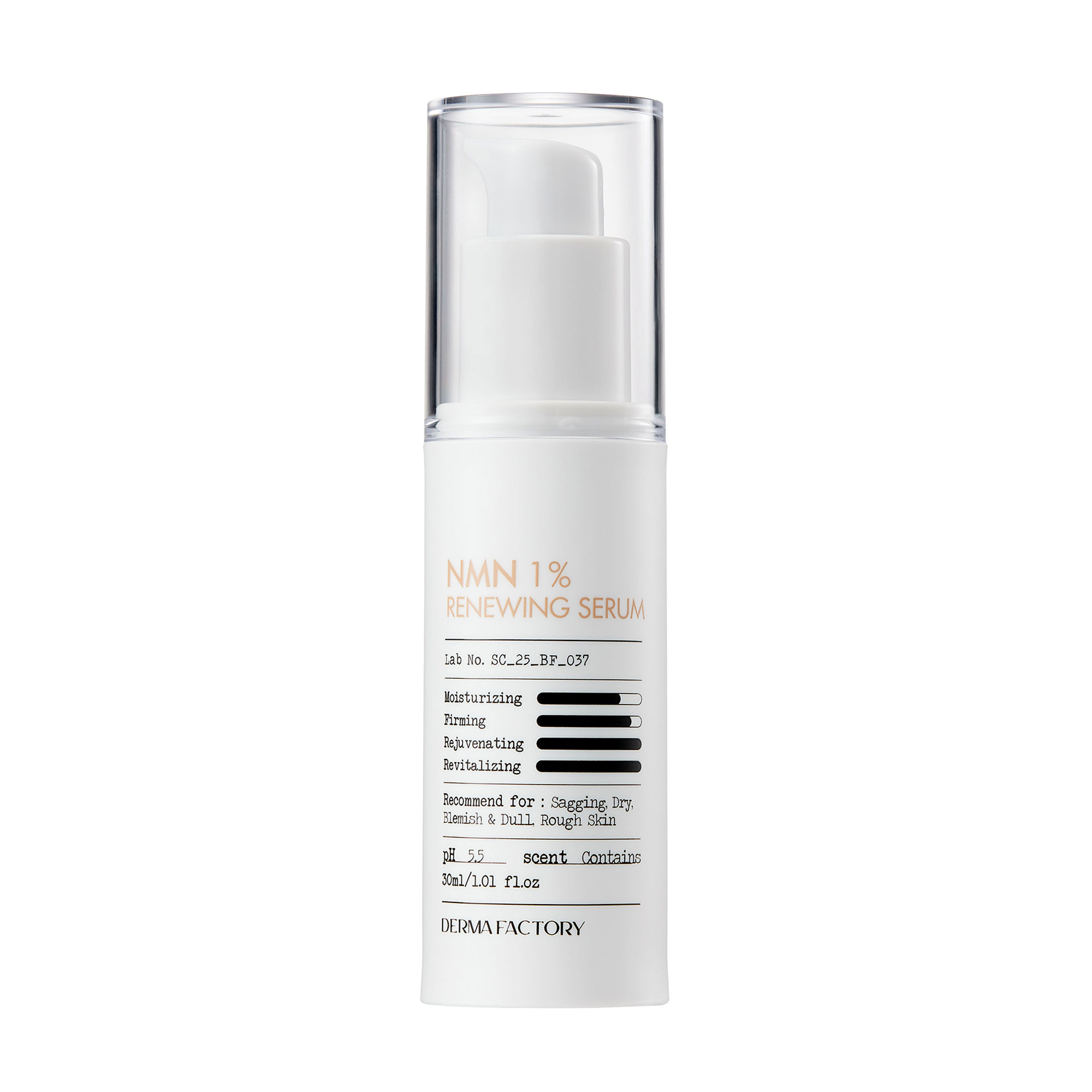 Оновлювальна сироватка для обличчя Derma Factory NMN 1% Renewing Serum, 30 мл